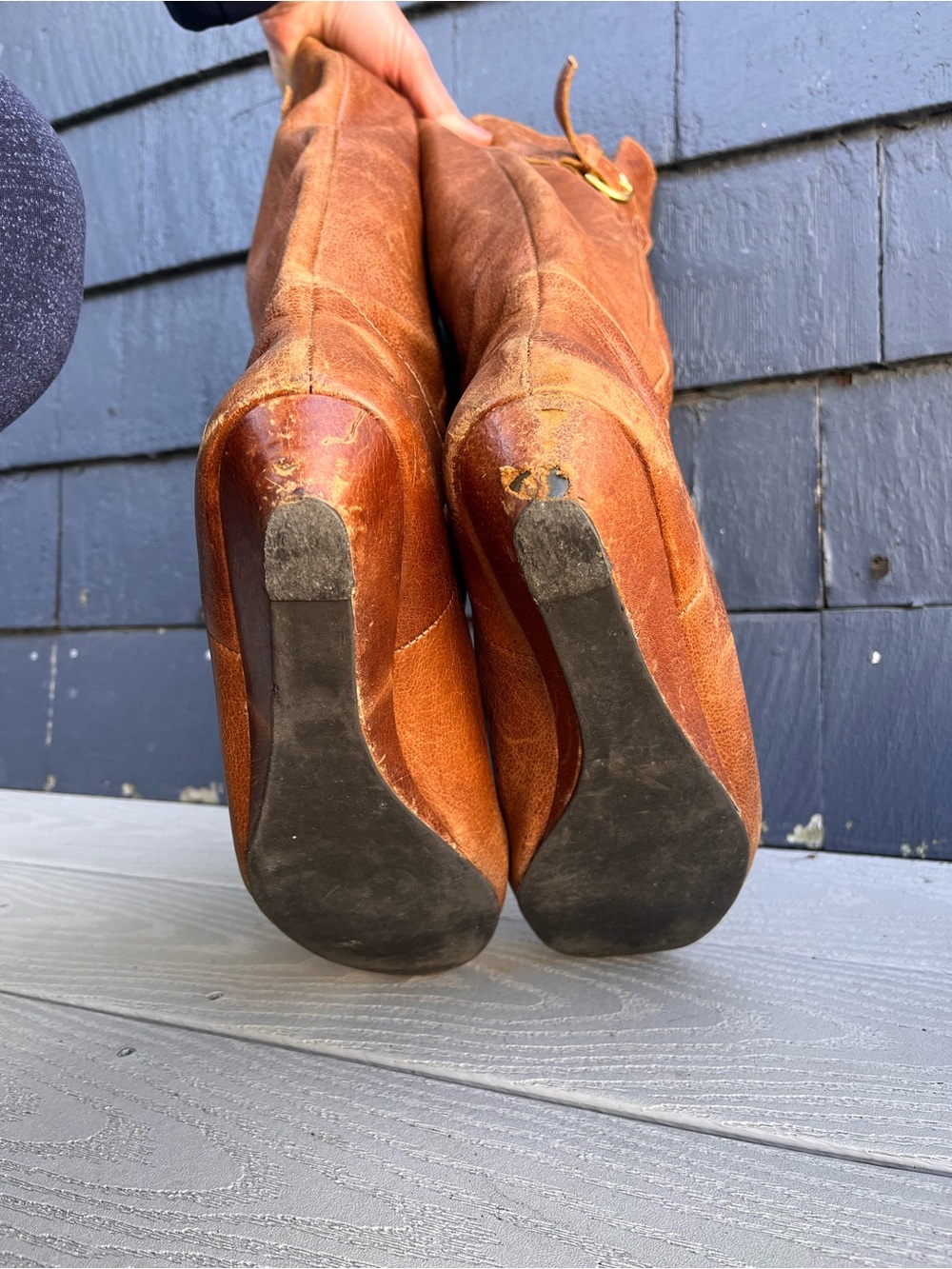 Steve Madden Genuine Tall Leather Boots - Brown - Picture 8 of 8